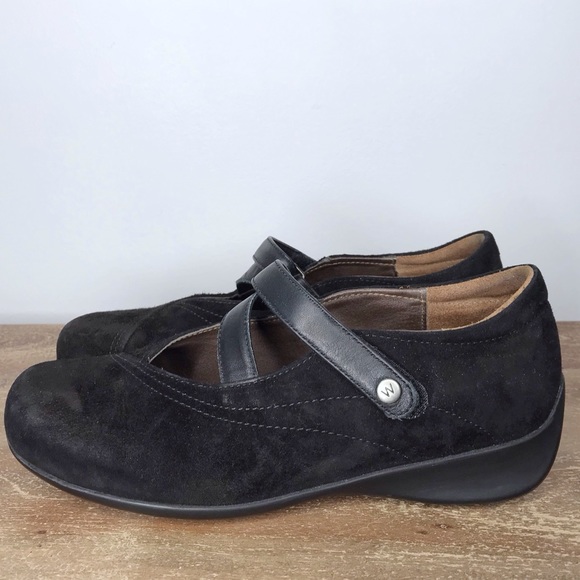 NEW WOLKY Black Suede Passion Mary Jane walking shoe 37 6 - Picture 6 of 10